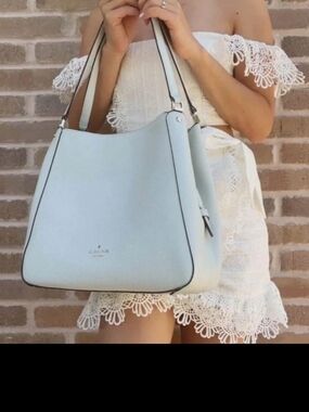 Kate Spade Light Blue Pebbled Leather Shoulder Bag